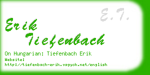 erik tiefenbach business card